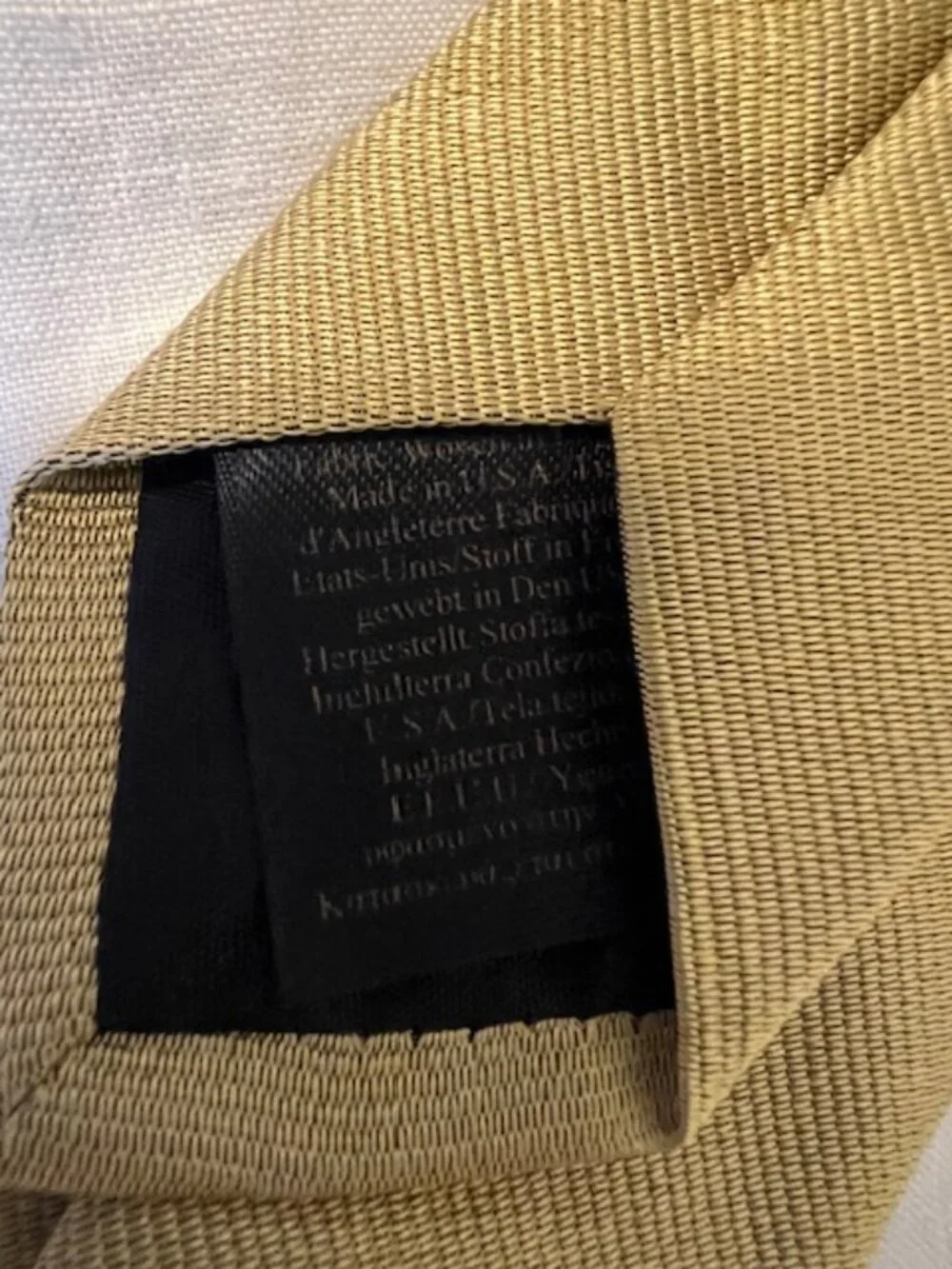 VTG Brooks Brothers Makers Solid Gold Silk 3